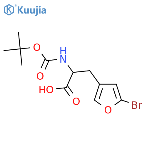 3-(5-Bromofuran-3-yl)-2-{[(tert-butoxy)carbonyl]amino}propanoic acid structure