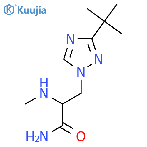 3-(3-tert-butyl-1H-1,2,4-triazol-1-yl)-2-(methylamino)propanamide structure