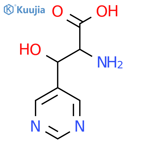 2-Amino-3-hydroxy-3-(pyrimidin-5-yl)propanoic acid structure