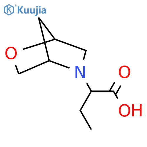 2-(2-Oxa-5-azabicyclo[2.2.1]heptan-5-yl)butanoic acid structure