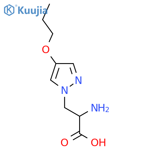 2-amino-3-(4-propoxy-1H-pyrazol-1-yl)propanoic acid structure
