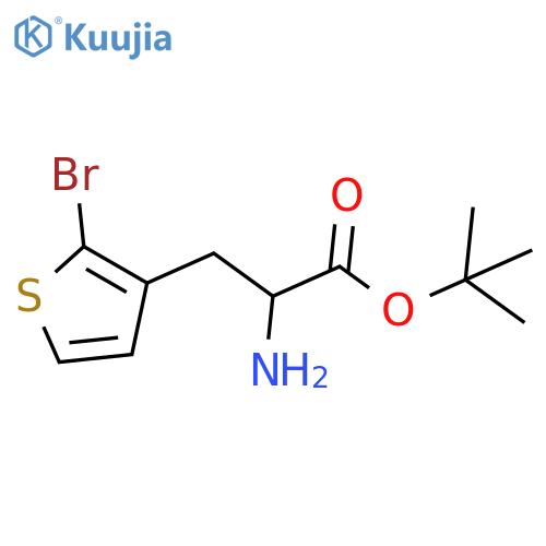 Tert-butyl 2-amino-3-(2-bromothiophen-3-yl)propanoate structure