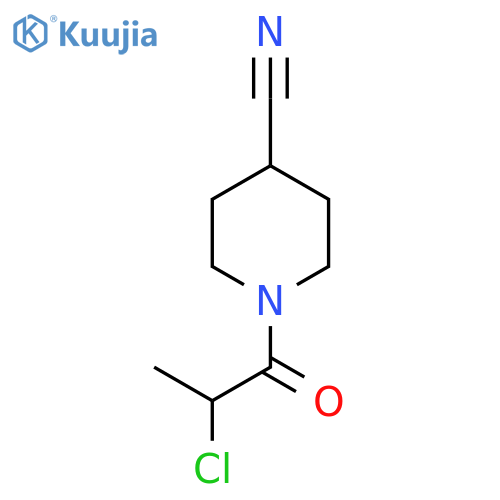 1-(2-Chloropropanoyl)piperidine-4-carbonitrile structure