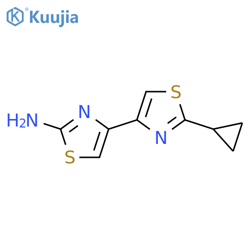 4-(2-Cyclopropyl-1,3-thiazol-4-yl)-1,3-thiazol-2-amine structure