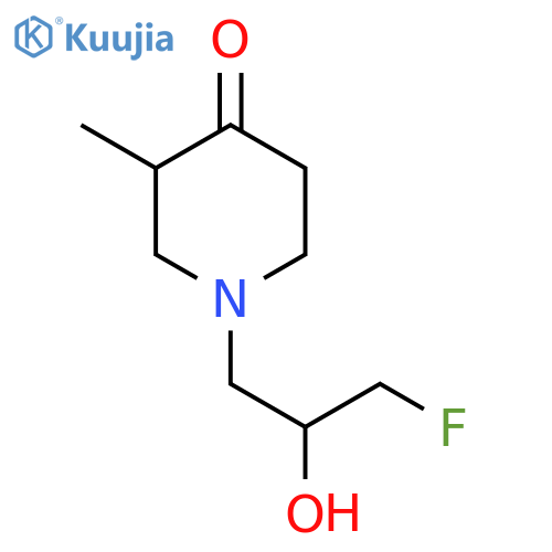 1-(3-Fluoro-2-hydroxypropyl)-3-methylpiperidin-4-one structure