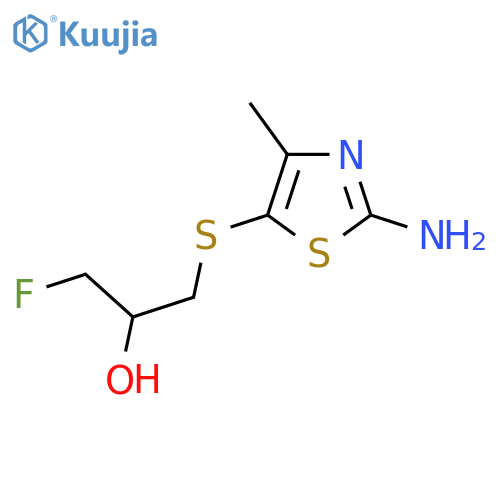 1-[(2-Amino-4-methyl-1,3-thiazol-5-yl)sulfanyl]-3-fluoropropan-2-ol structure