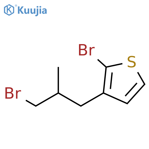 Thiophene, 2-bromo-3-(3-bromo-2-methylpropyl)- structure