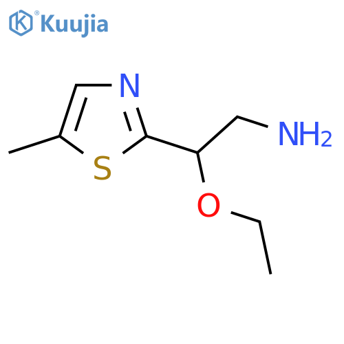 2-Ethoxy-2-(5-methyl-1,3-thiazol-2-yl)ethan-1-amine structure