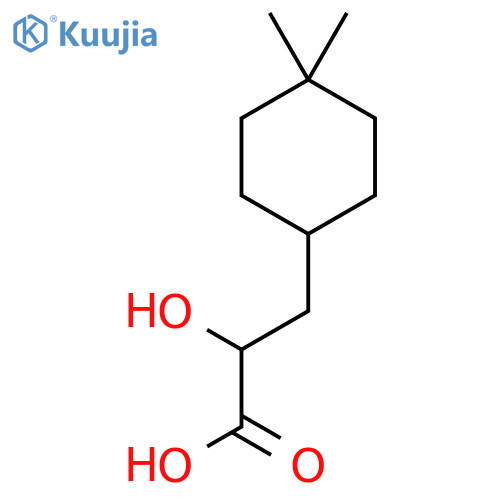 3-(4,4-Dimethylcyclohexyl)-2-hydroxypropanoic acid structure