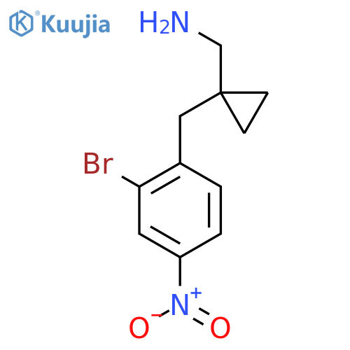 {1-[(2-Bromo-4-nitrophenyl)methyl]cyclopropyl}methanamine structure