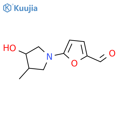 5-(3-Hydroxy-4-methylpyrrolidin-1-yl)furan-2-carbaldehyde structure