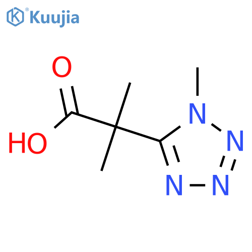 2-Methyl-2-(1-methyl-1H-1,2,3,4-tetrazol-5-yl)propanoic acid structure