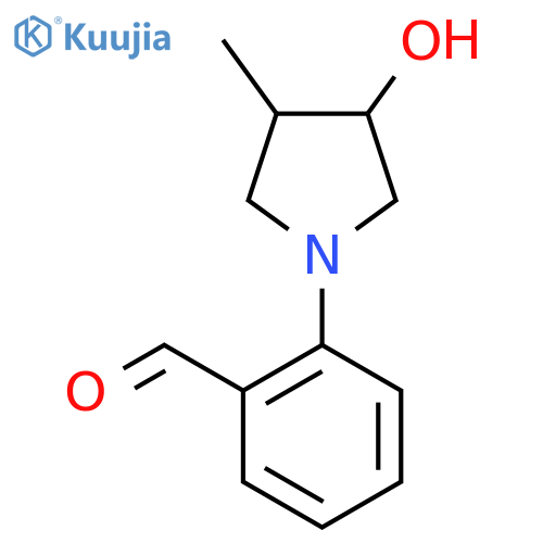 2-(3-Hydroxy-4-methylpyrrolidin-1-yl)benzaldehyde structure