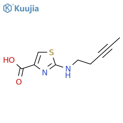 2-[(Pent-3-yn-1-yl)amino]-1,3-thiazole-4-carboxylic acid structure