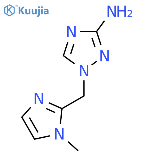 1-[(1-Methyl-1H-imidazol-2-yl)methyl]-1H-1,2,4-triazol-3-amine structure