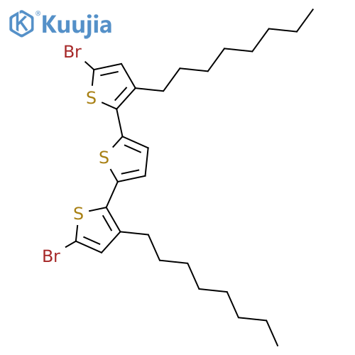 2,2’:5’,2’’-Terthiophene, 5,5’’-dibromo-3,3’’-dioctyl- structure