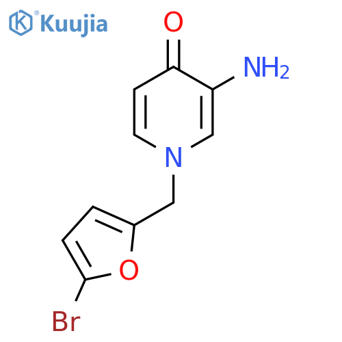 3-Amino-1-[(5-bromofuran-2-yl)methyl]-1,4-dihydropyridin-4-one structure