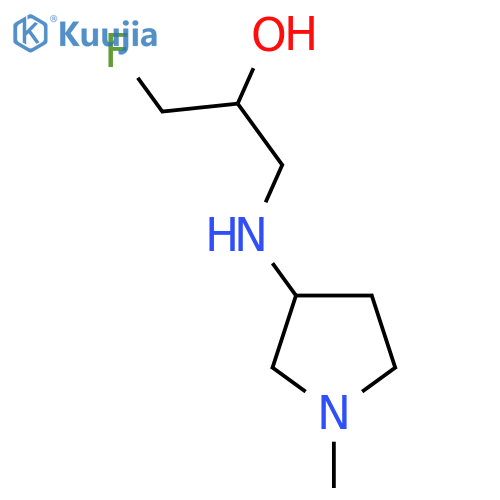 1-Fluoro-3-[(1-methylpyrrolidin-3-yl)amino]propan-2-ol structure