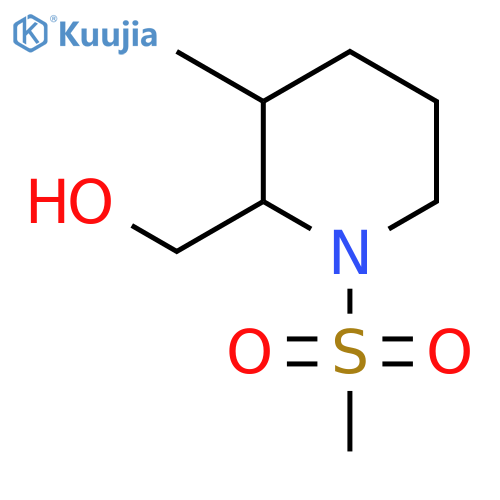 (1-Methanesulfonyl-3-methylpiperidin-2-yl)methanol structure