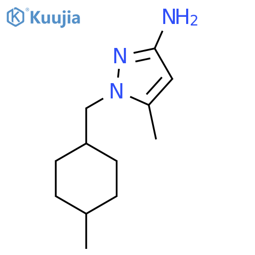 5-methyl-1-[(4-methylcyclohexyl)methyl]-1H-pyrazol-3-amine structure