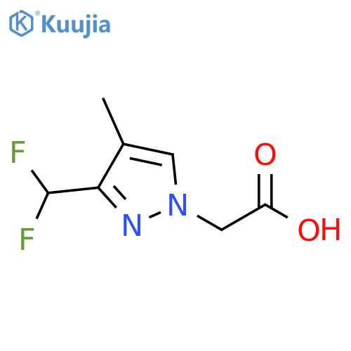 2-[3-(difluoromethyl)-4-methyl-1H-pyrazol-1-yl]acetic acid structure