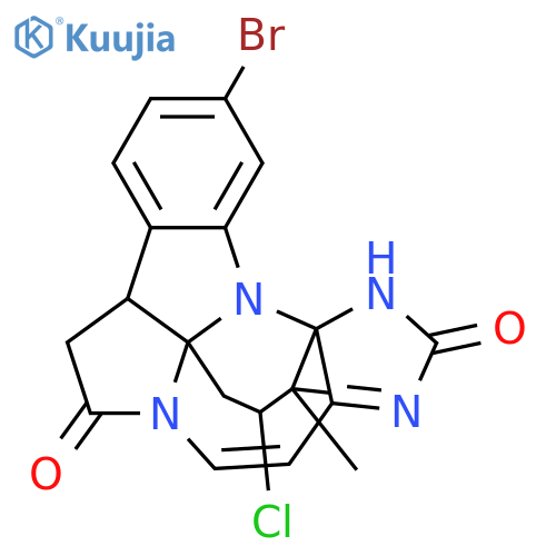 6H-6b,11a-Propano-11aH-6a,9,11,11b-tetraazabenzo[a]dicyclopent[cd,h]azulene-6,10(11H)-dione,2-bromo-13-chloro-4b,5-dihydro-12,12-dimethyl-, (4bR,6bR,11aS,13R)-rel-(-)-(9CI) structure
