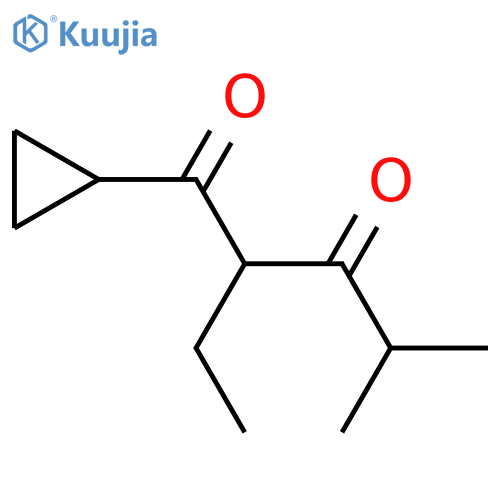 1-Cyclopropyl-2-ethyl-4-methylpentane-1,3-dione structure