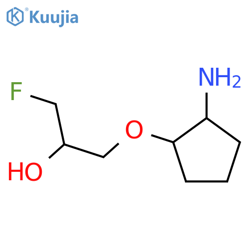 1-[(2-Aminocyclopentyl)oxy]-3-fluoropropan-2-ol structure