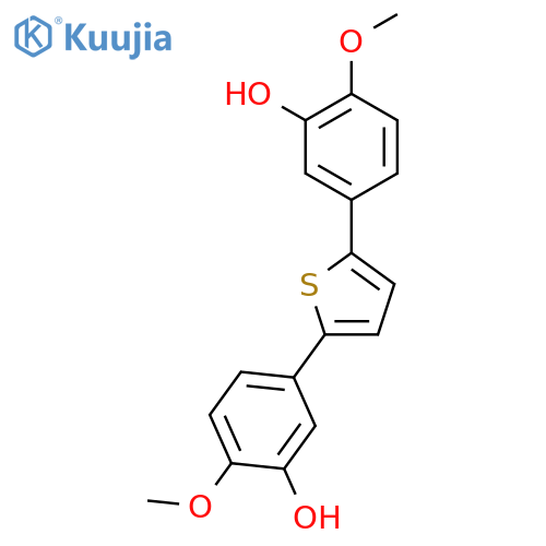 Phenol, 3,3'-(2,5-thiophenediyl)bis[6-methoxy- structure