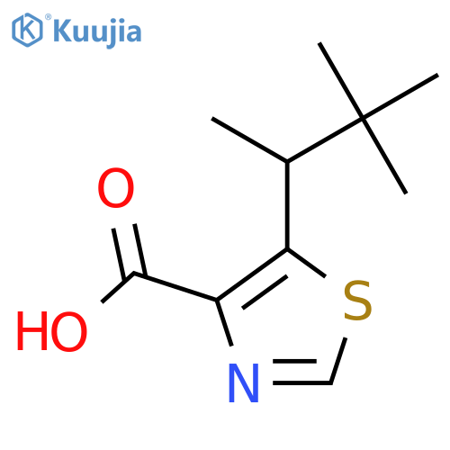 5-(3,3-Dimethylbutan-2-yl)-1,3-thiazole-4-carboxylic acid structure