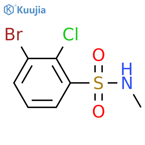 3-Bromo-2-chloro-N-methylbenzene-1-sulfonamide structure