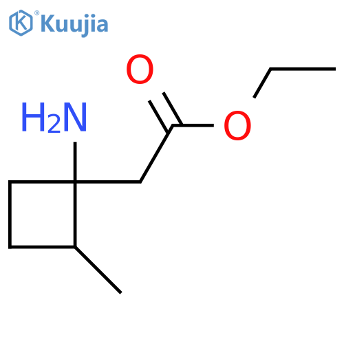 Ethyl 2-(1-amino-2-methylcyclobutyl)acetate structure