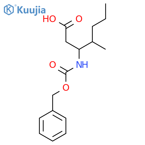 3-{[(Benzyloxy)carbonyl]amino}-4-methylheptanoic acid structure