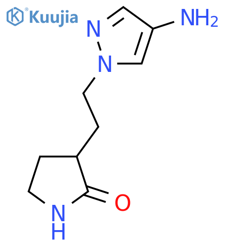 3-[2-(4-Amino-1H-pyrazol-1-yl)ethyl]pyrrolidin-2-one structure