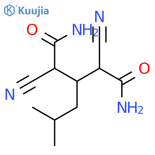 2,4-Dicyano-3-(2-methylpropyl)-pentanediamide (Mixture of Diastereomers) structure