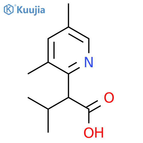 2-(3,5-Dimethylpyridin-2-yl)-3-methylbutanoic acid structure