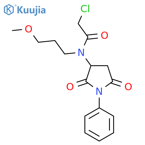 2-Chloro-N-(2,5-dioxo-1-phenylpyrrolidin-3-yl)-N-(3-methoxypropyl)acetamide structure