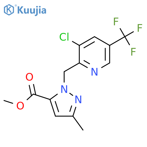 Methyl 2-[[3-chloro-5-(trifluoromethyl)pyridin-2-yl]methyl]-5-methylpyrazole-3-carboxylate structure