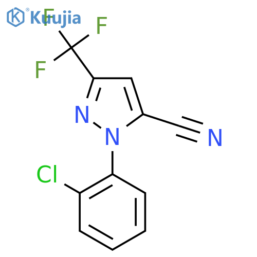 2-(2-Chloro-phenyl)-5-trifluoromethyl-2H-pyrazole-3-carbonitrile structure