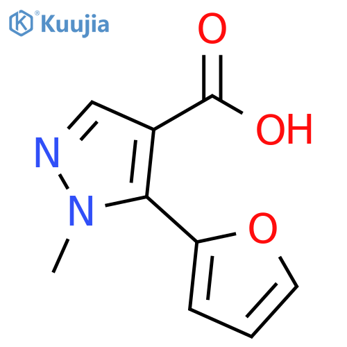 1H-Pyrazole-4-carboxylic acid, 5-(2-furanyl)-1-methyl- structure