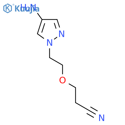 3-[2-(4-amino-1H-pyrazol-1-yl)ethoxy]propanenitrile structure