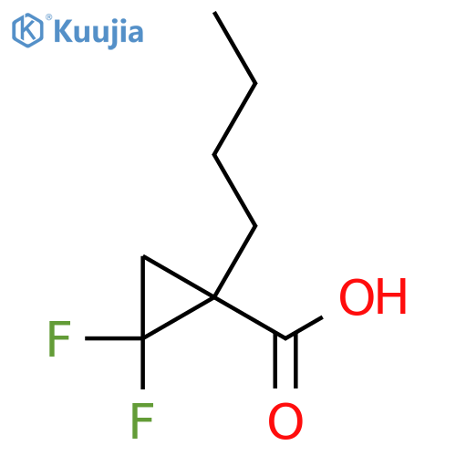 1-Butyl-2,2-difluorocyclopropane-1-carboxylic acid structure
