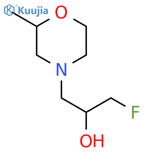 1-Fluoro-3-(2-methylmorpholin-4-yl)propan-2-ol structure