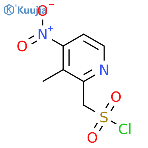 (3-Methyl-4-nitropyridin-2-yl)methanesulfonyl chloride structure