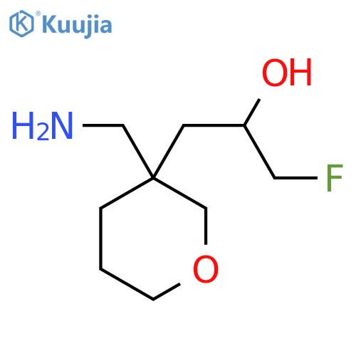 1-[3-(Aminomethyl)oxan-3-yl]-3-fluoropropan-2-ol structure