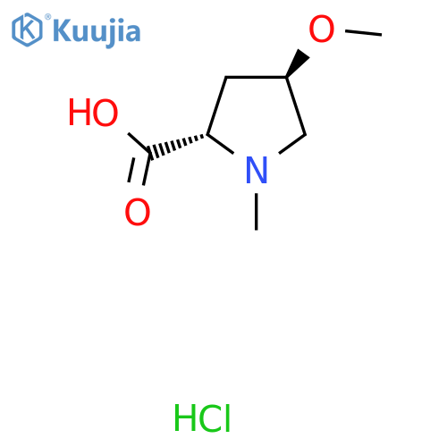 (2S,4R)-4-methoxy-1-methylpyrrolidine-2-carboxylic acid hydrochloride structure