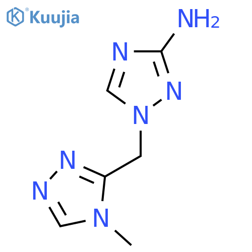 1-[(4-Methyl-4H-1,2,4-triazol-3-yl)methyl]-1H-1,2,4-triazol-3-amine structure