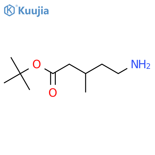Tert-butyl 5-amino-3-methylpentanoate structure