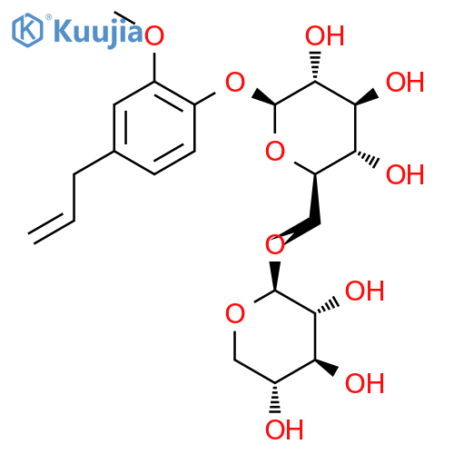 eugenyl 6-O-beta-D-xylopyranosyl-beta-D-glucopyranoside structure