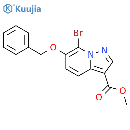 Methyl 6-(benzyloxy)-7-bromopyrazolo[1,5-a]pyridine-3-carboxylate structure